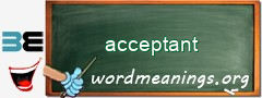 WordMeaning blackboard for acceptant